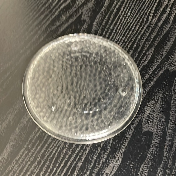 Clear Pebbled Footed Glass Candle Holder. 6” - Picture 2 of 5